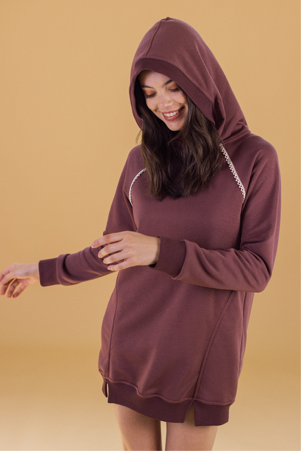 Dress Hoodie Baby Dusky Raspberry