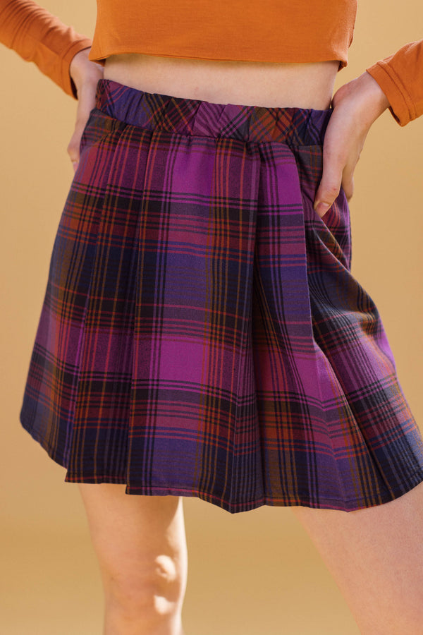 Skirt Jojo Purple plaid