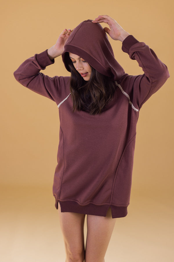 Dress Hoodie Baby Dusky Raspberry