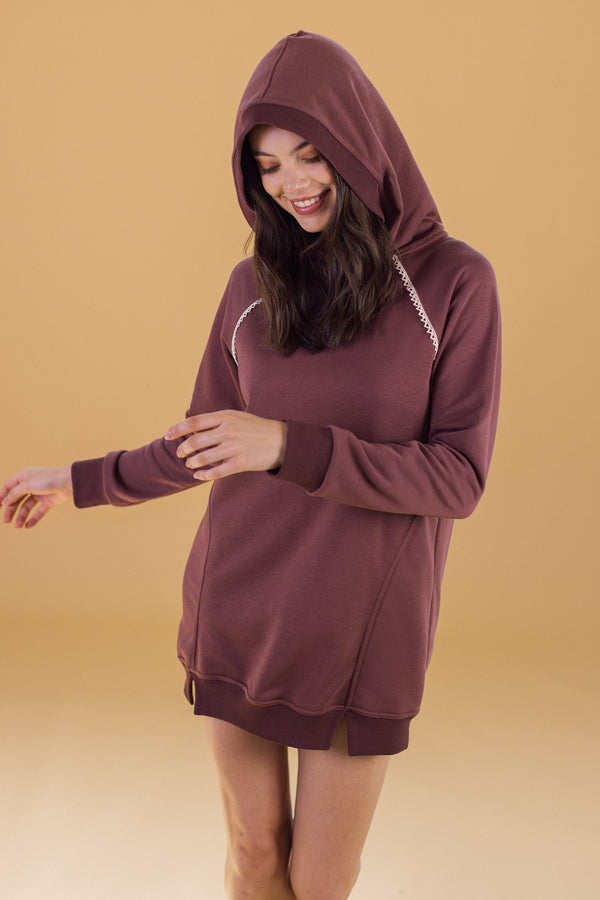 Dress Hoodie Baby Dusky Raspberry