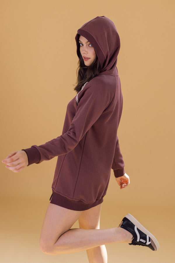 Dress Hoodie Baby Dusky Raspberry