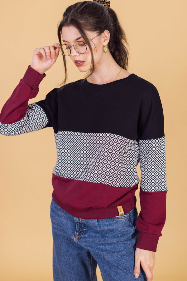 Sweater Mia Burgundy Knitted