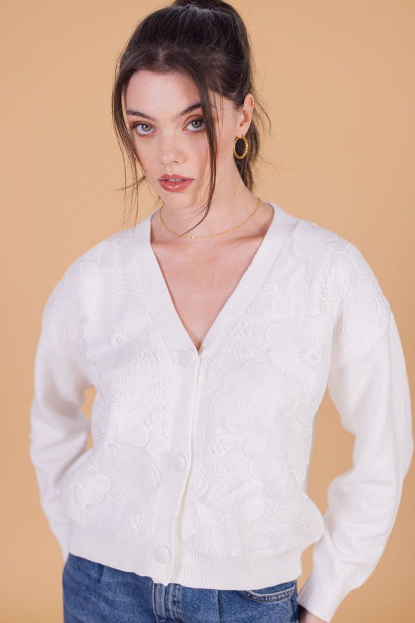 Cardigan Savoir White