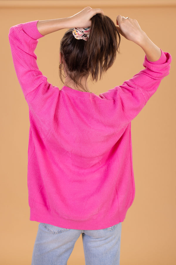 Knit Sweater Henri Fuchsia