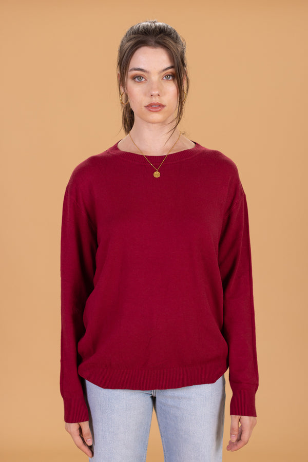 Knit Sweater Ruben Burgundy