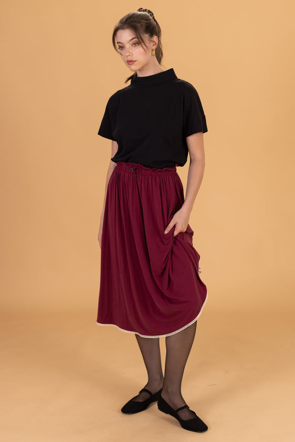 Skirt Whisper Burgundy