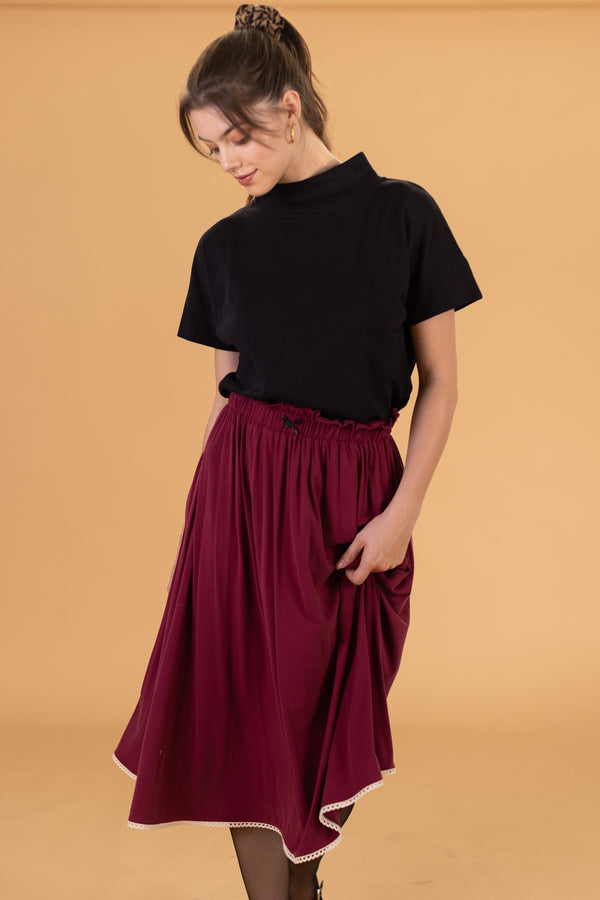 Skirt Whisper Burgundy