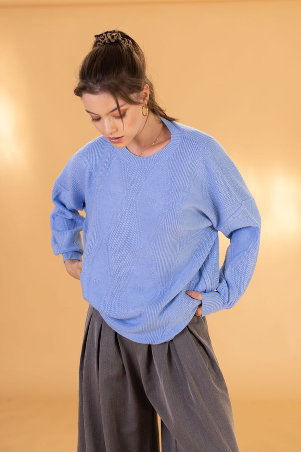 Knit Sweater Henri Sky Blue