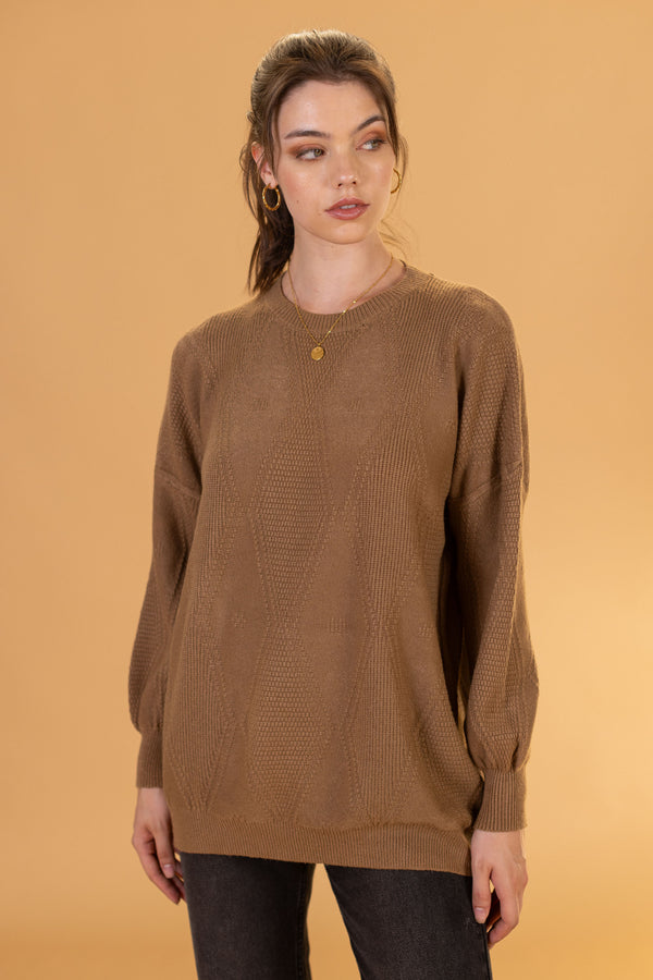 Knit Sweater Henri Dusty Brown