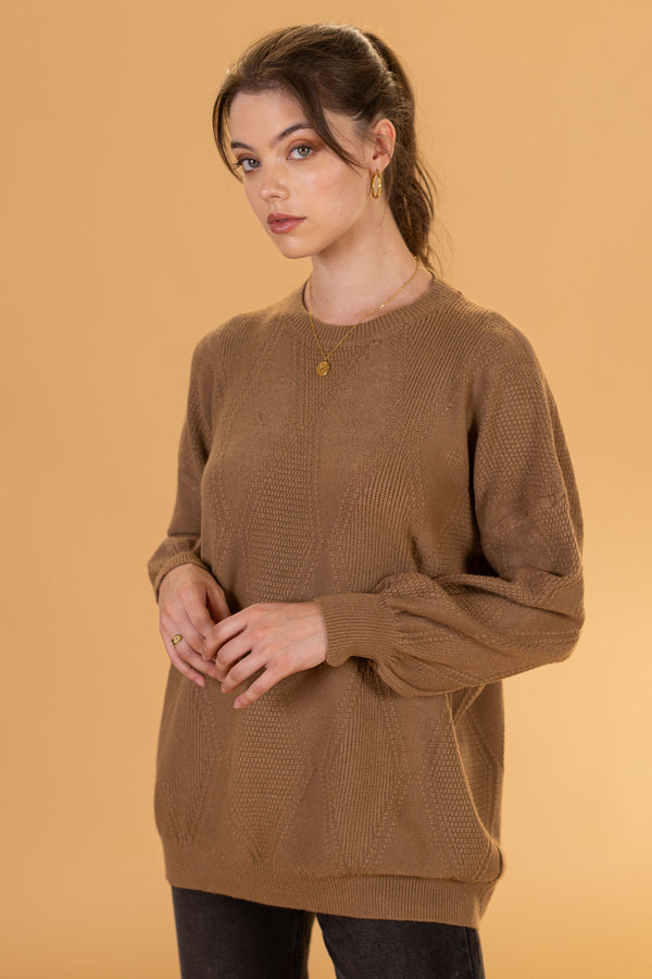 Knit Sweater Henri Dusty Brown