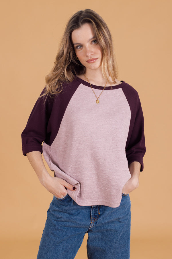 Top Navina Dusty Pink and Purple