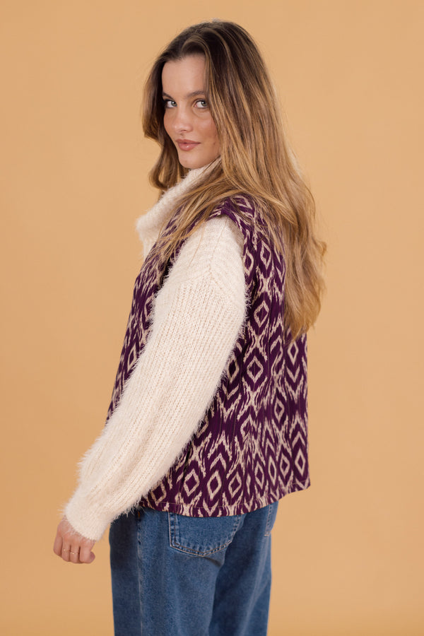 Vest Roth Purple Ikat