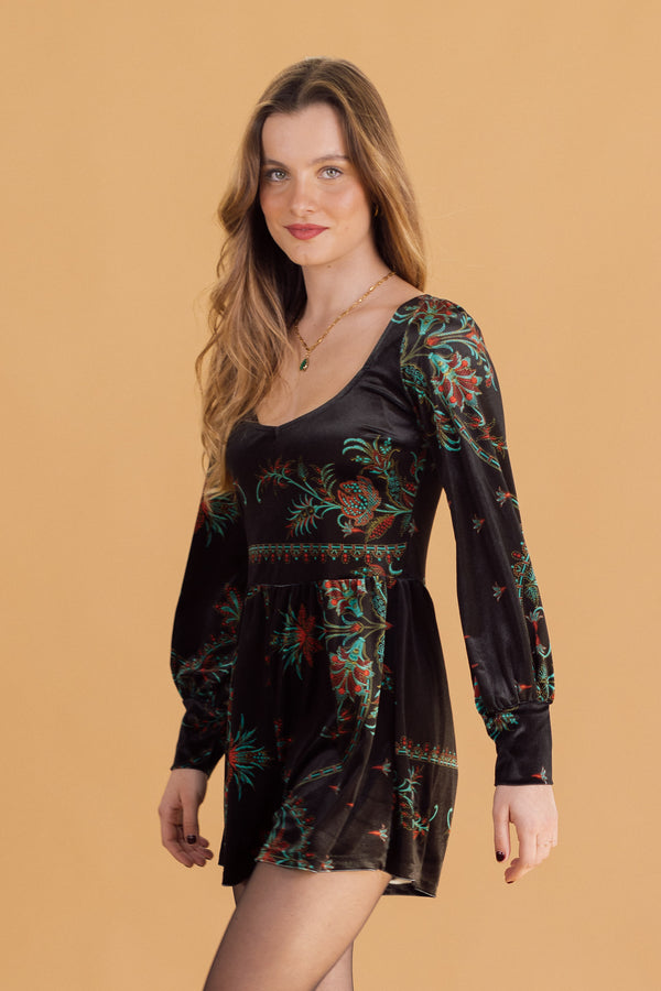 Playsuit Amelise Black Velvet