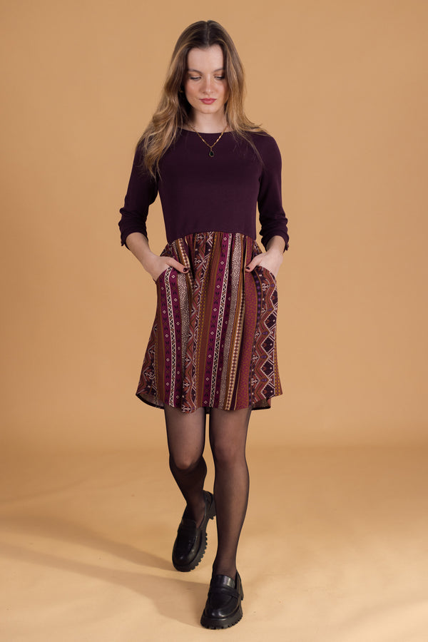 Dress Luiza Purple Ethnic