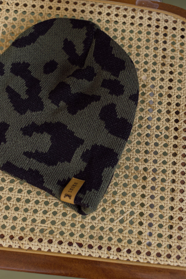 Beanie Hat Leo Khaki