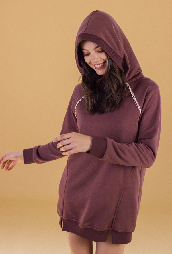 Dress Hoodie Baby Dusky Raspberry