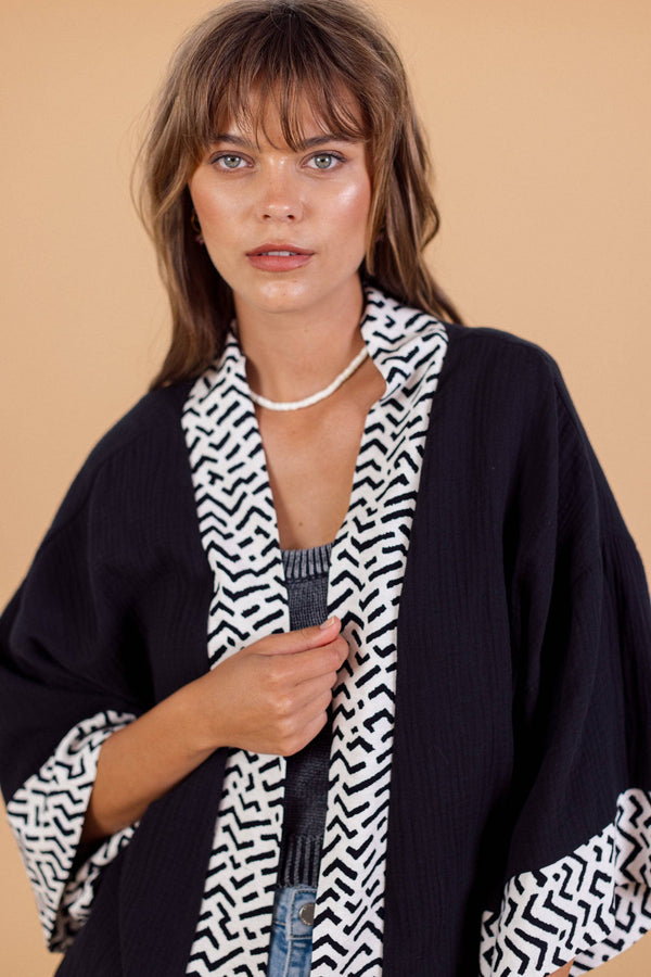 Cardigan Presley Black Zigzag