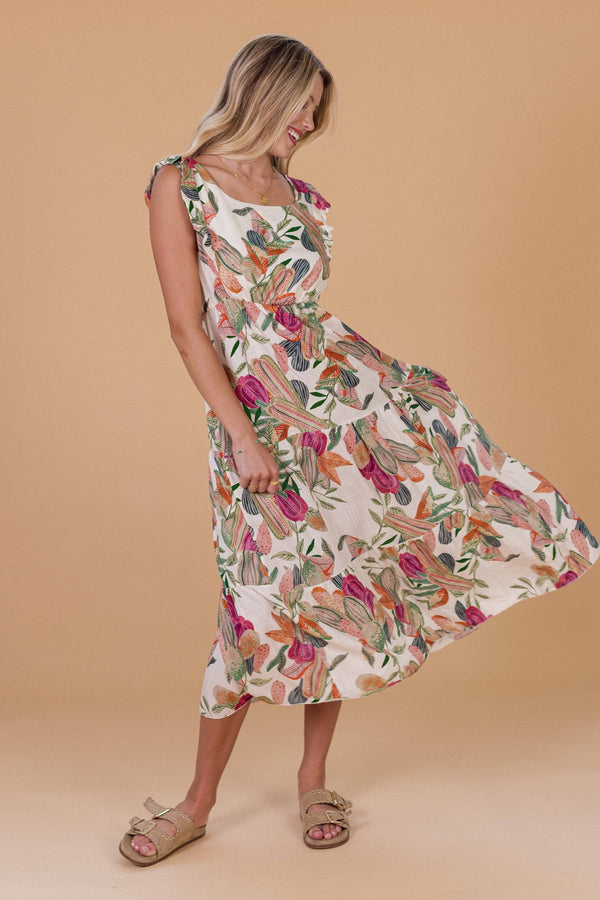 Dress Aliki Floral One Size (XS-M) / Cream