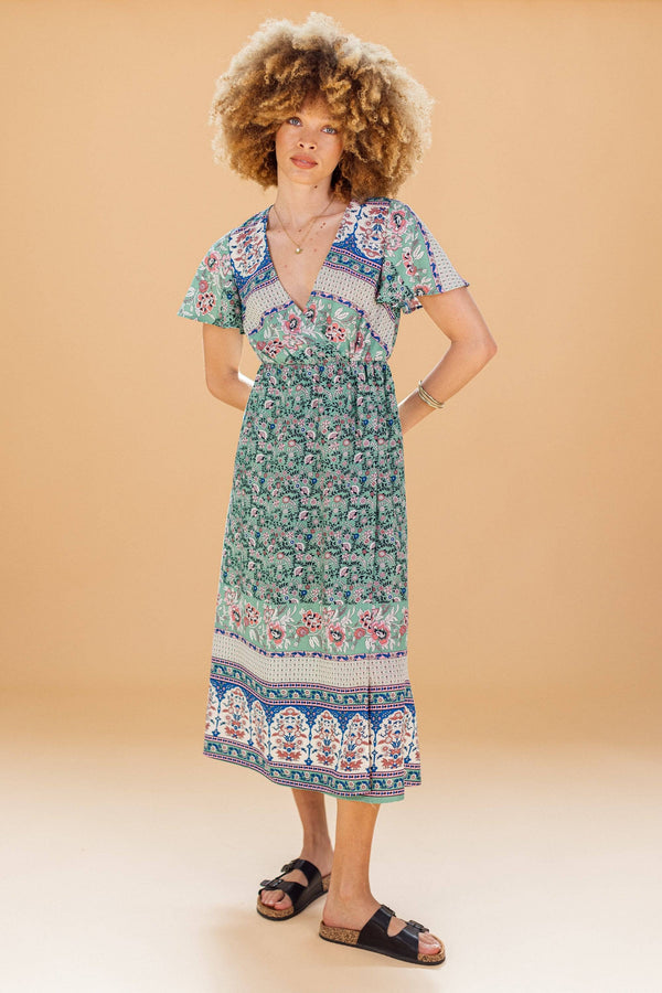 Dress Maisie Green Boho.