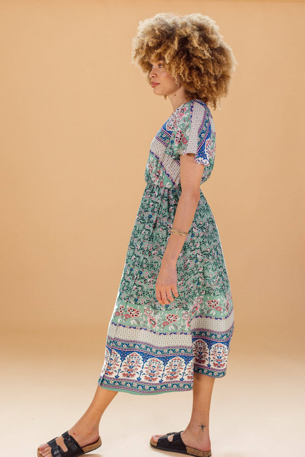 Dress Maisie Green Boho.