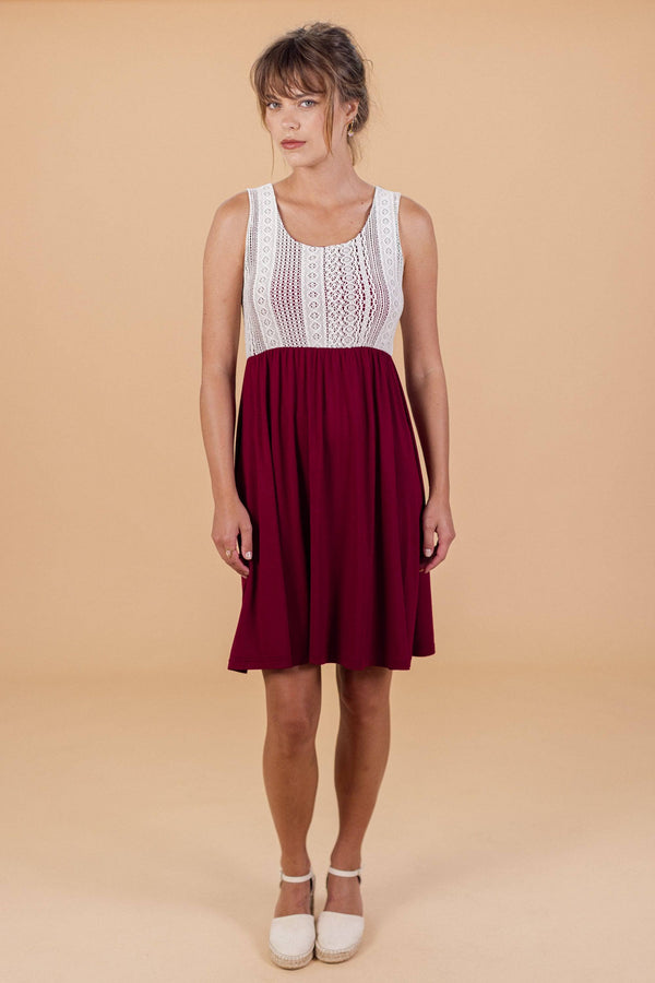 Dress Maya Wine Red