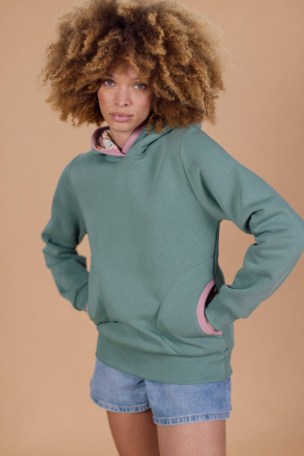 Hoodie Annemarie Mint & Pink