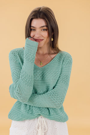 Knit Sweater Azura Turquoise One Size (S-M) / Mint
