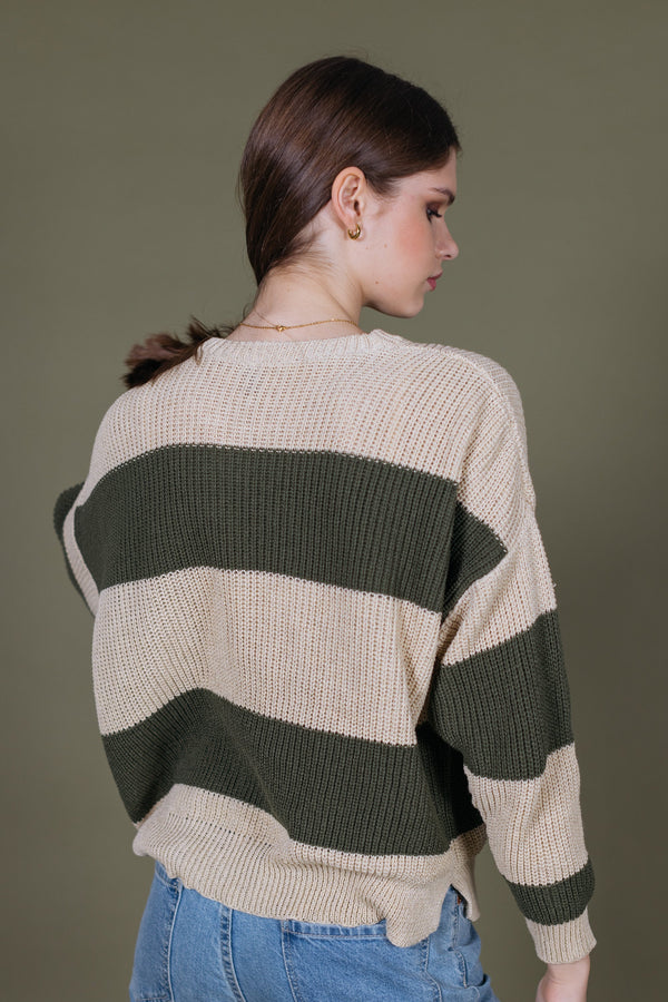 Knit Sweater Lane Khaki One size (S-M) / Khaki