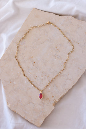Necklace Infinity Red Red