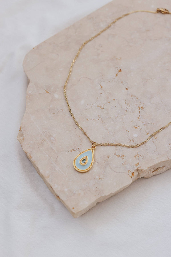 Necklace Leila Drop Blue