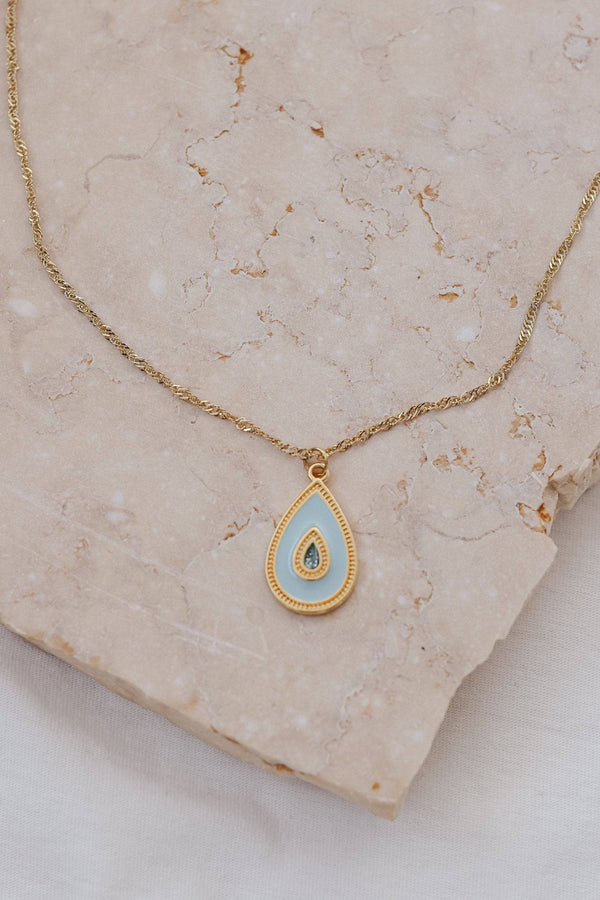 Necklace Leila Drop Blue