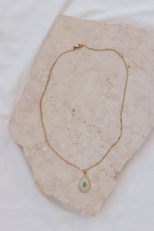 Necklace Leila Drop Blue