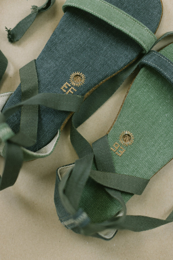 Sandals Kalymnos Grey & Olive Green