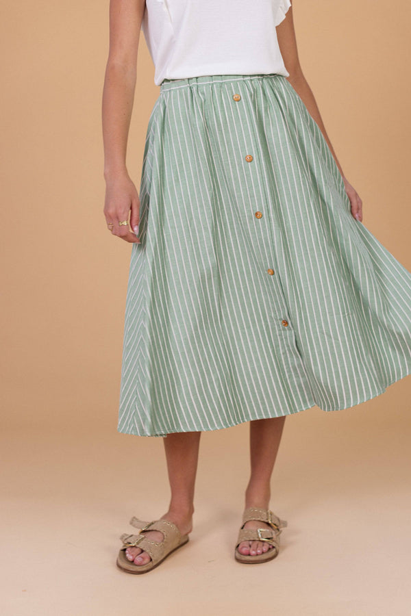 Skirt Marisa Green Stripes