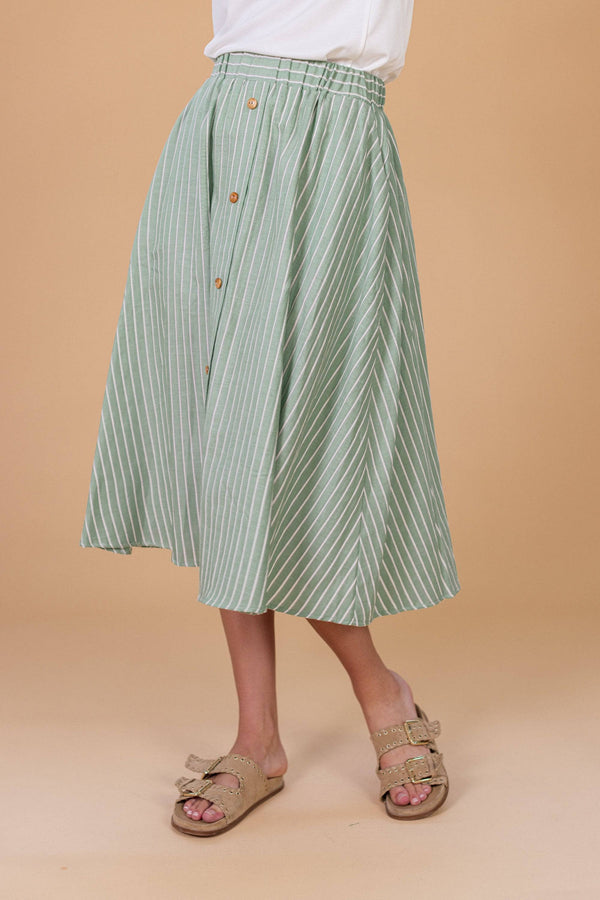 Skirt Marisa Green Stripes