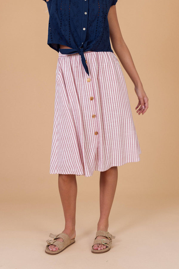 Skirt Marisa Raspberry Stripes