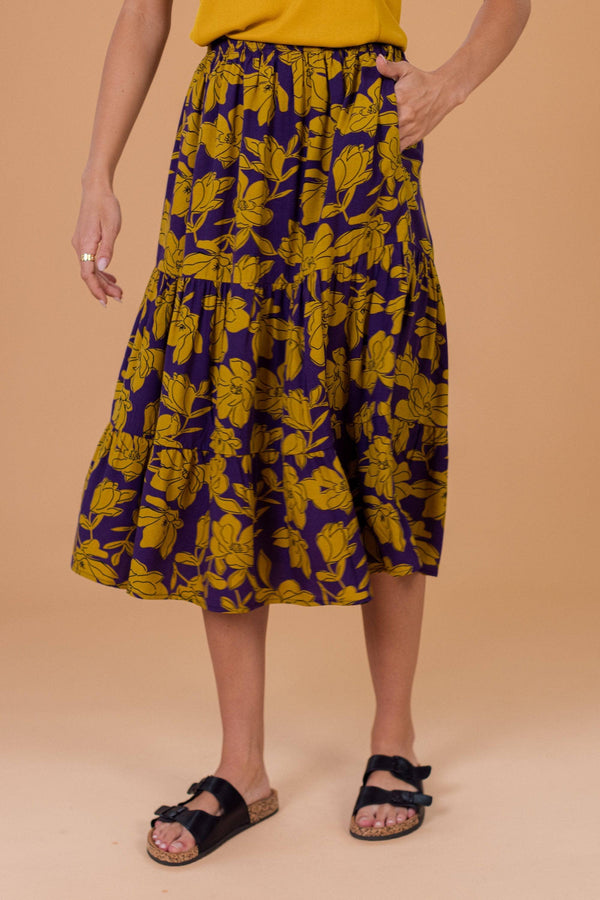 Skirt Martha Purple Floral