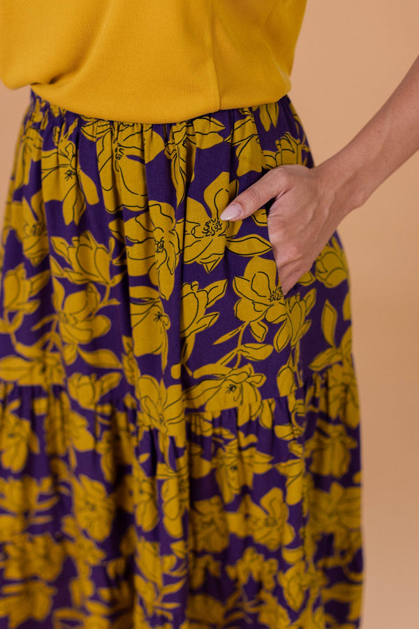 Skirt Martha Purple Floral