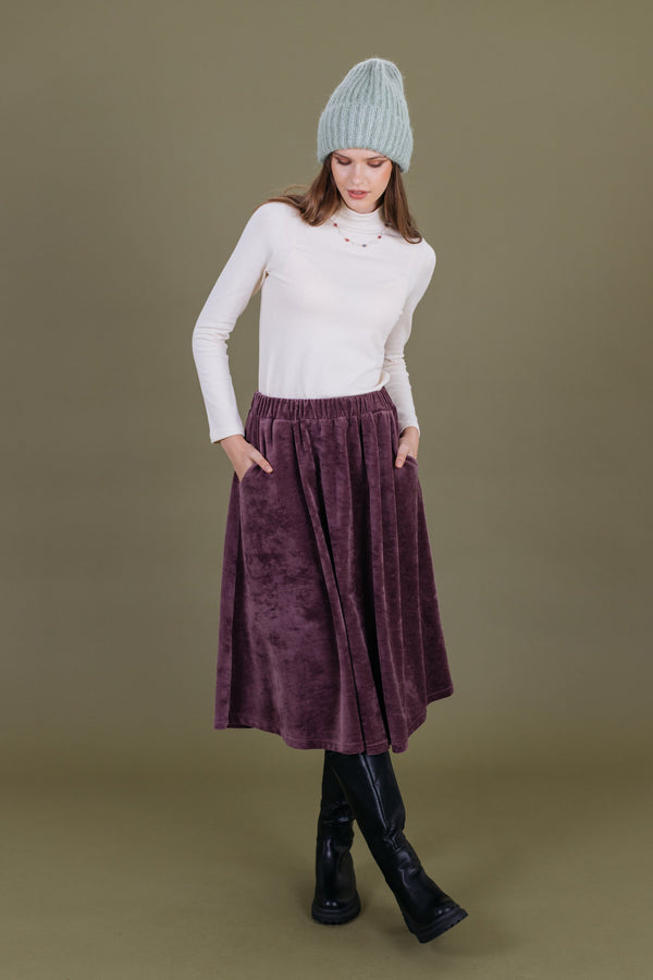 Skirt Serena Velvet Purple