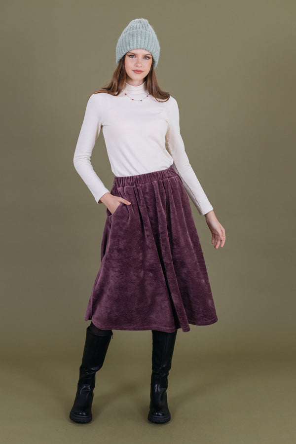 Skirt Serena Velvet Purple