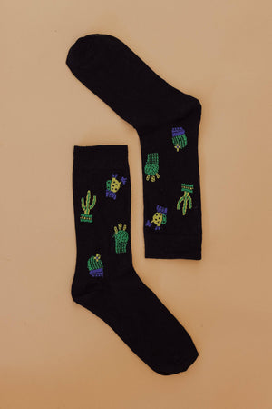 Socks Cactus Black Black