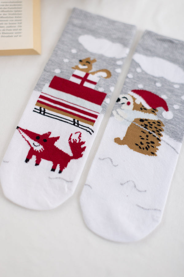 Socks Christmas Gifts Grey