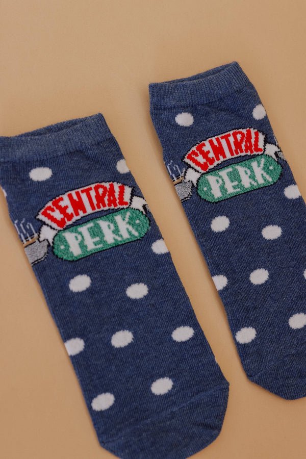 Socks Coffee Dot Blue