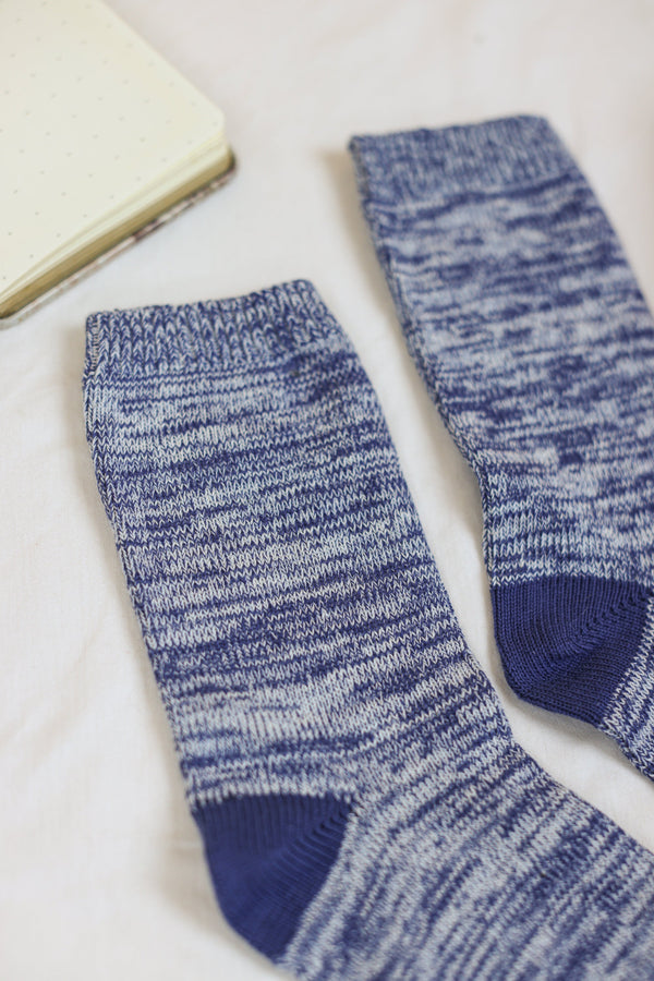 Socks Knit Nook Denim Blue