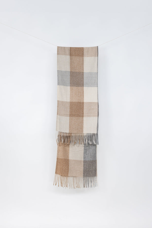 Scarf Piper Brown Grey Brown