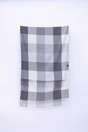 Scarf Piper White Grey Grey