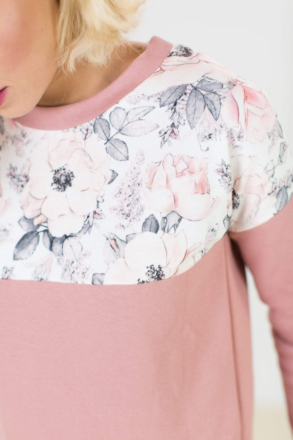 Sweater Phoria Dusty Pink Floral